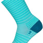 SockGuy Aqua Stripes SGX Socks - 6 inch, Aqua, Large/X-Large