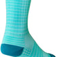 SockGuy Aqua Stripes SGX Socks - 6 inch, Aqua, Large/X-Large