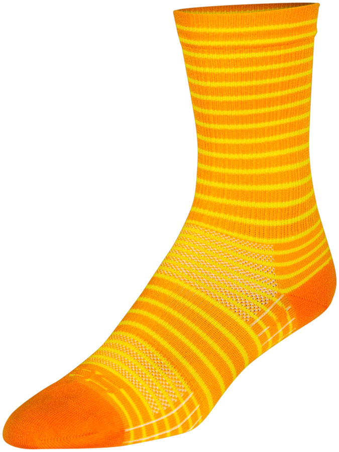 SockGuy Gold Stripes SGX Socks - 6 inch, Gold, Small/Medium