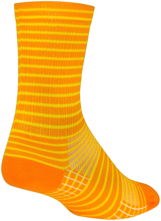 SockGuy Gold Stripes SGX Socks - 6 inch, Gold, Large/X-Large