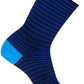 SockGuy Navy Stripes SGX Socks - 6 inch, Navy, Large/X-Large