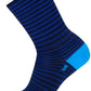SockGuy Navy Stripes SGX Socks - 6 inch, Navy, Large/X-Large