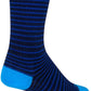 SockGuy Navy Stripes SGX Socks - 6 inch, Navy, Large/X-Large