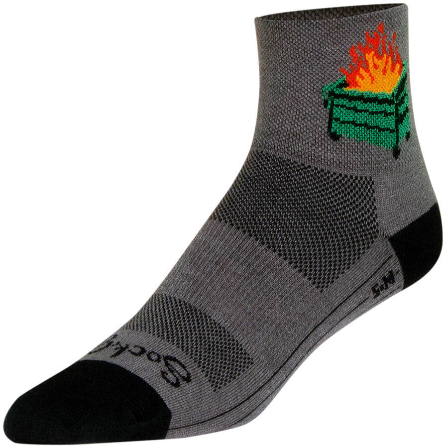 SockGuy 2020 Classic Socks - 3 inch, Gray/Black, Large/X-Large