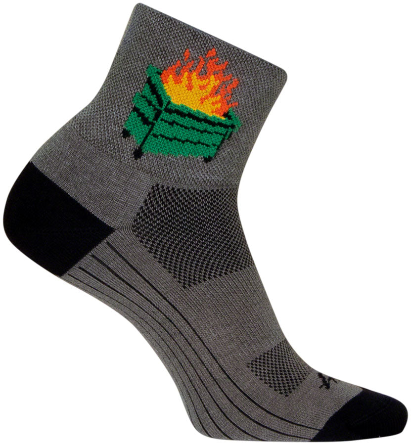 SockGuy 2020 Classic Socks - 3 inch, Gray/Black, Large/X-Large