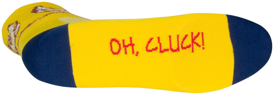 SockGuy Cluck Classic Socks - 3 inch, Yellow/Blue, Large/X-Large
