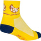 SockGuy Cluck Classic Socks - 3 inch, Yellow/Blue, Small/Medium