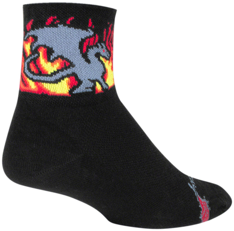 SockGuy Inferno Classic Socks - 3 inch, Black/Gray, Large/X-Large