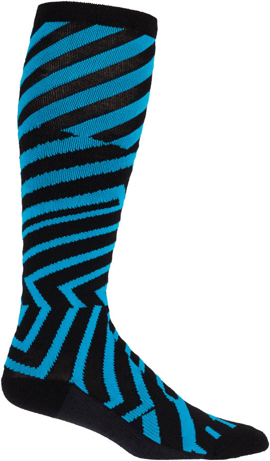 45NRTH Dazzle Midweight Knee Wool Sock, Blue, Large