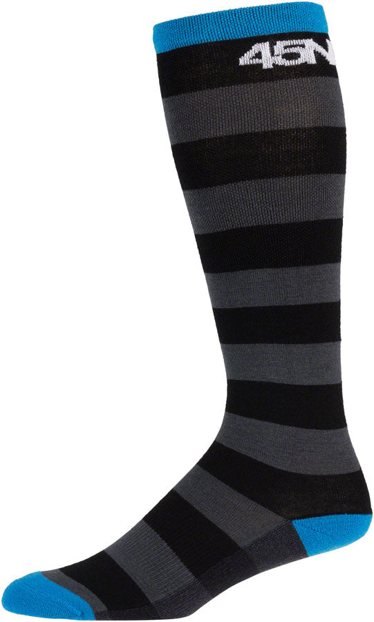 45NRTH Midweight Stripe Knee Wool Sock - Black, Large