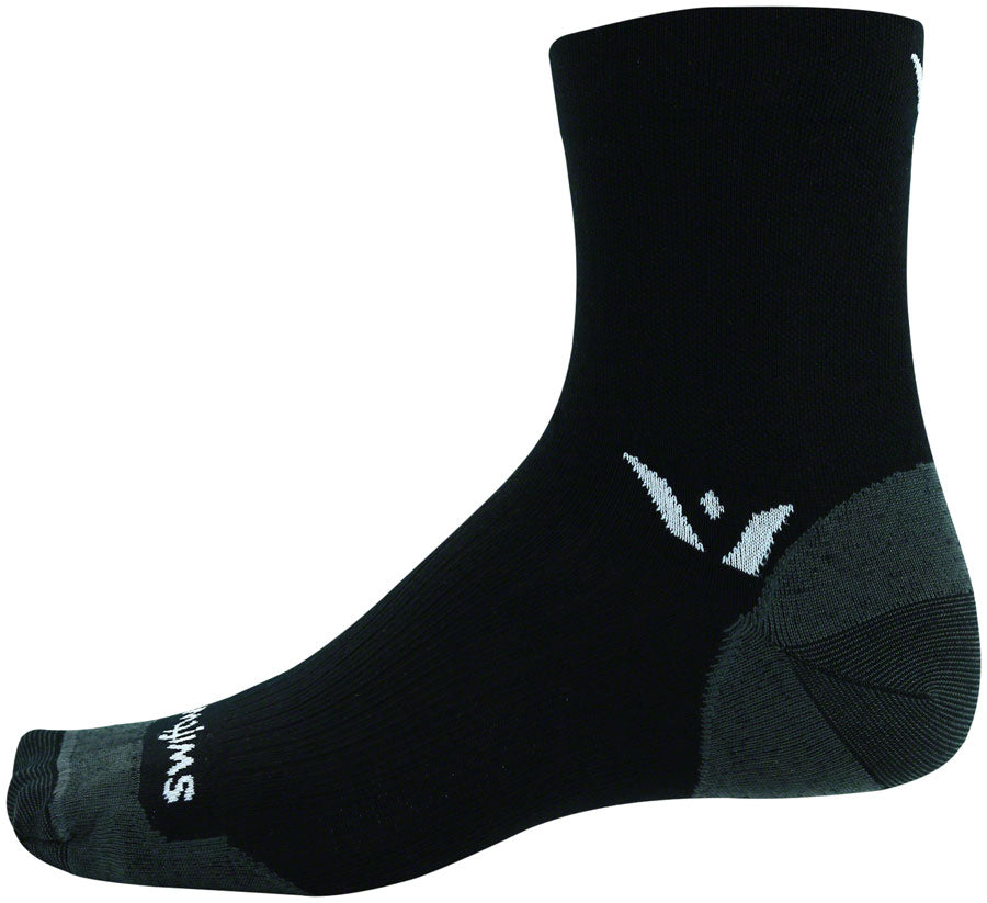 Swiftwick Pursuit Four Ultralight Socks - 4 inch, Black, Medium