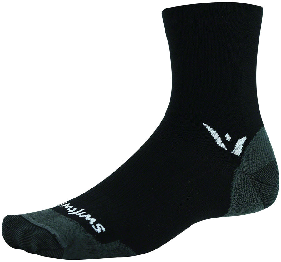 Swiftwick Pursuit Four Ultralight Socks - 4 inch, Black, Medium