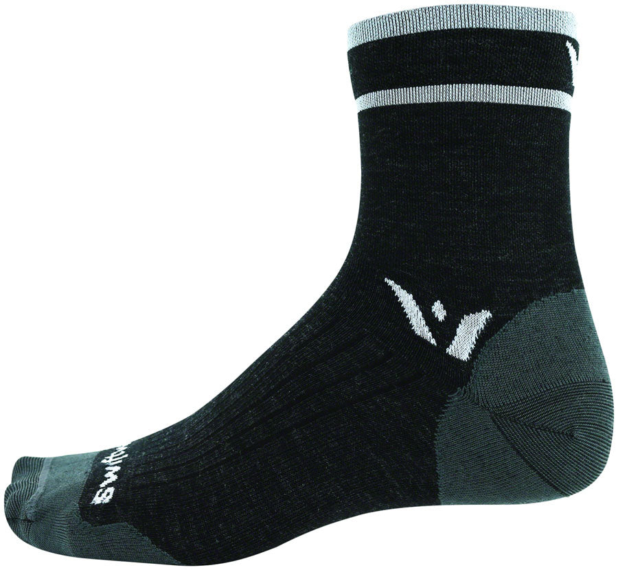 Swiftwick Pursuit Four Ultralight Socks - 4 inch, Coal Gray, Medium