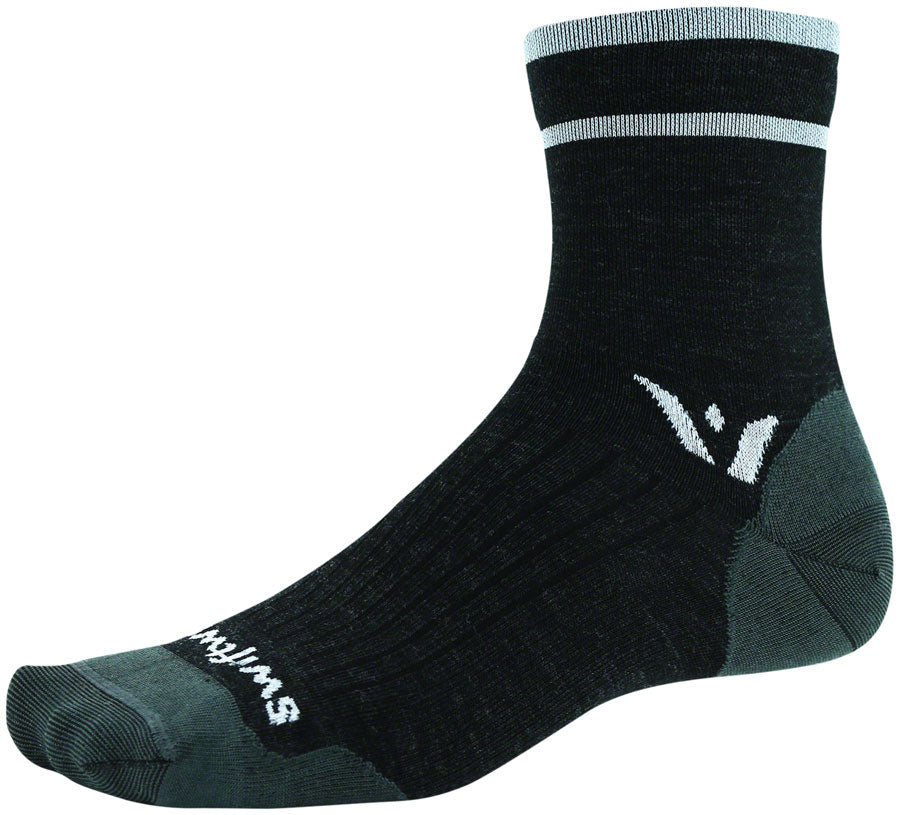 Swiftwick Pursuit Four Ultralight Socks - 4 inch, Coal Gray, Medium