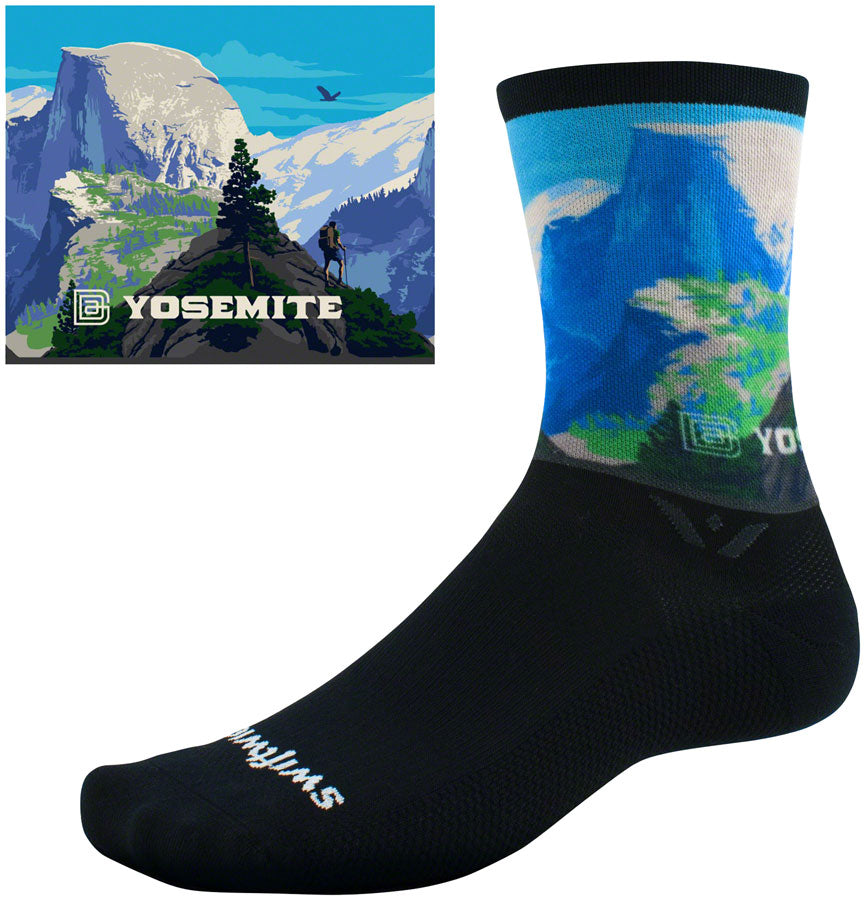 Swiftwick Vision Six Impression National Park Socks - 6 inch, Half Dome, Medium