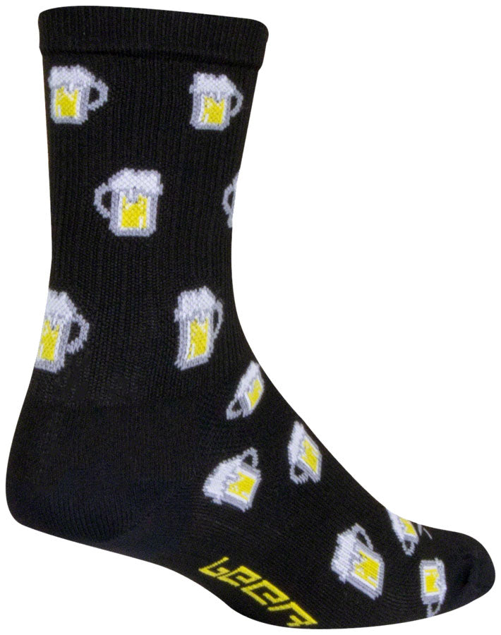 SockGuy SGX Pints Socks - 6 inch, Black, Small/Medium