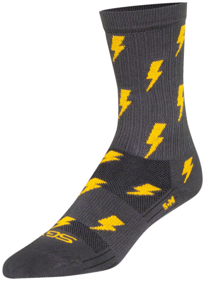 SockGuy SGX Lit Socks - 6 inch, Gray, Large/X-Large