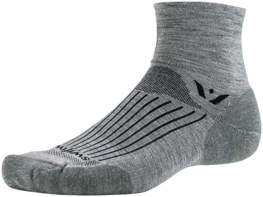 Swiftwick Pursuit Two Wool Socks - 2 inch, Heather, Large