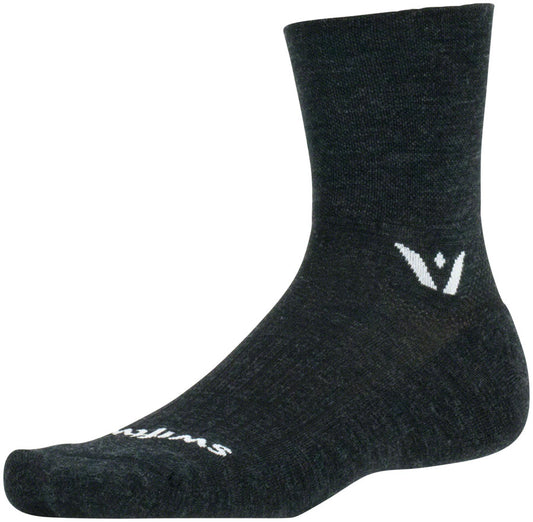 Swiftwick Pursuit Four Wool Socks - 4 inch, Coal, X-Large