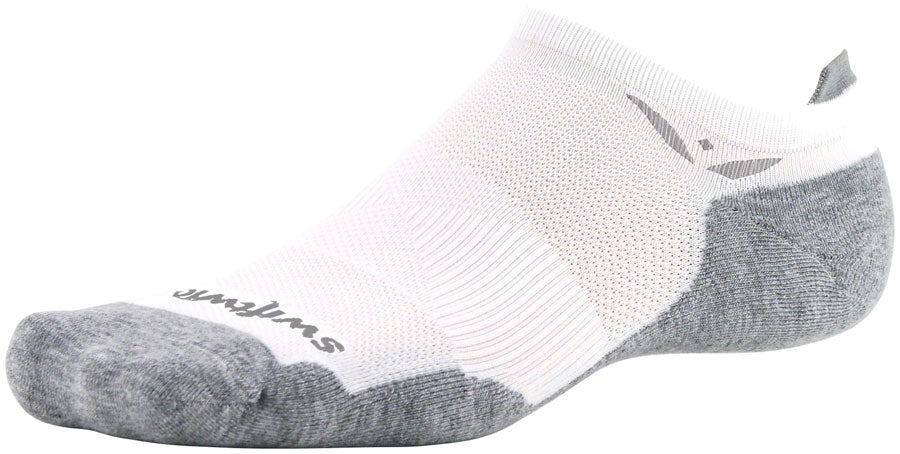 Swiftwick Maxus Zero Tab Socks - No Show, White, Small