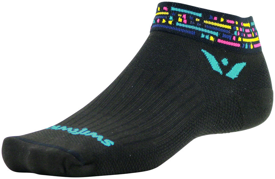 Swiftwick Vision One Morse Socks - 1 inch, Black/Blue, Small/Medium