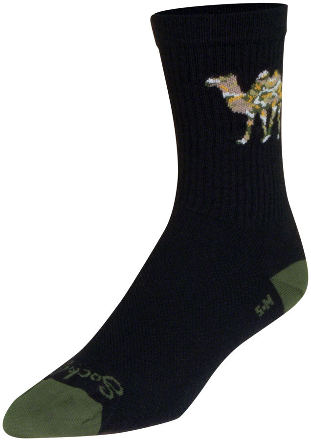 SockGuy CamelFlage Crew Sock - 6", Small/Medium