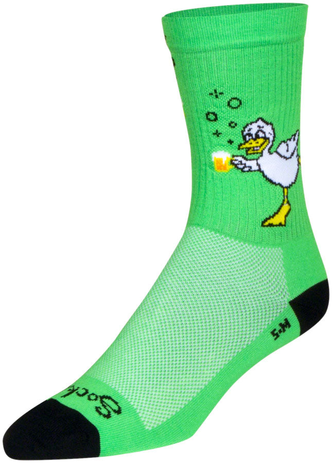SockGuy Duck Face Crew Sock - 6", Large/X-Large