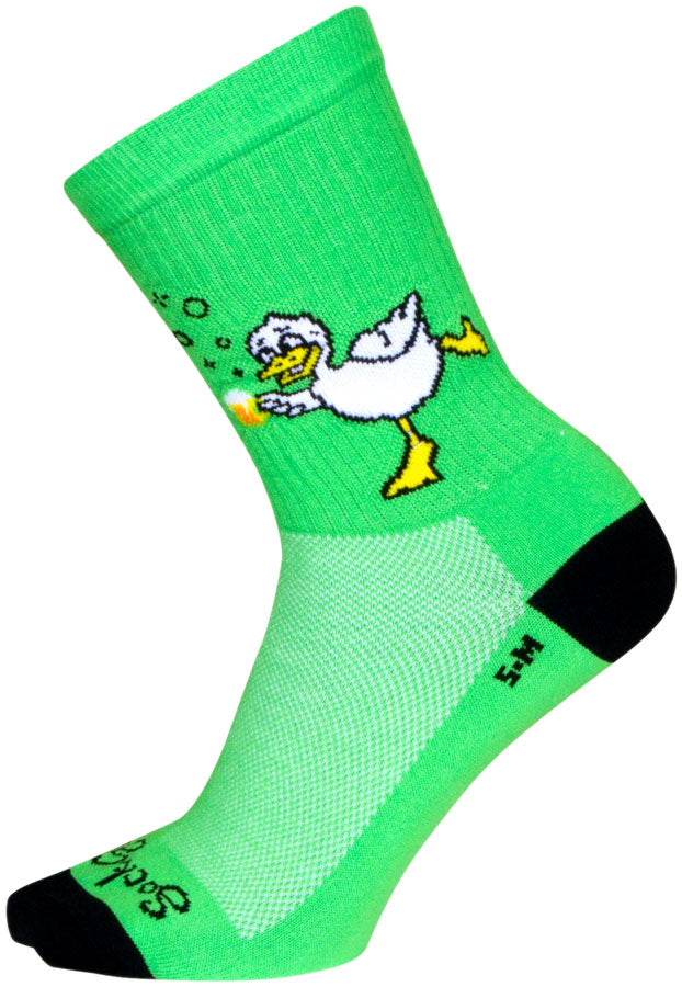 SockGuy Duck Face Crew Sock - 6", Small/Medium