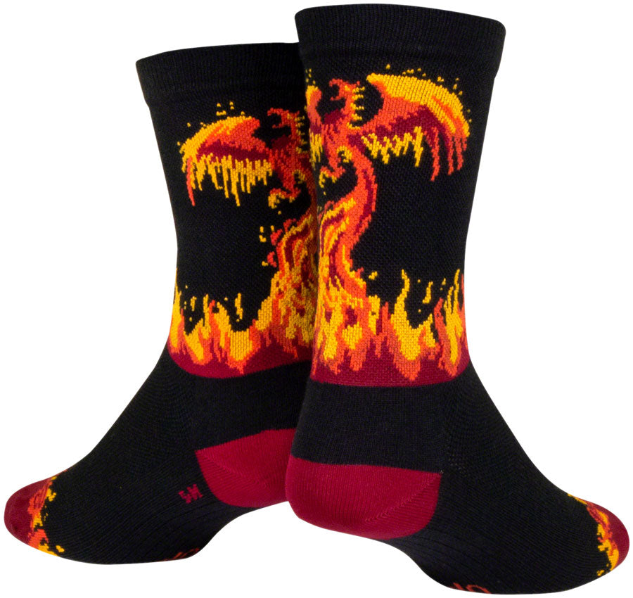 SockGuy Phoenix Crew Sock - 6", Large/X-Large