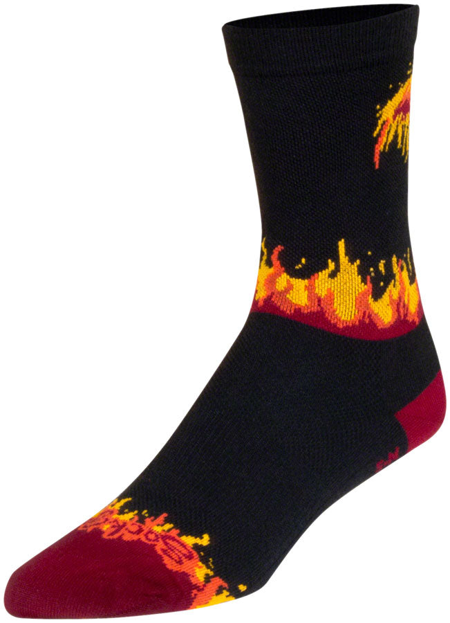 SockGuy Phoenix Crew Sock - 6", Small/Medium
