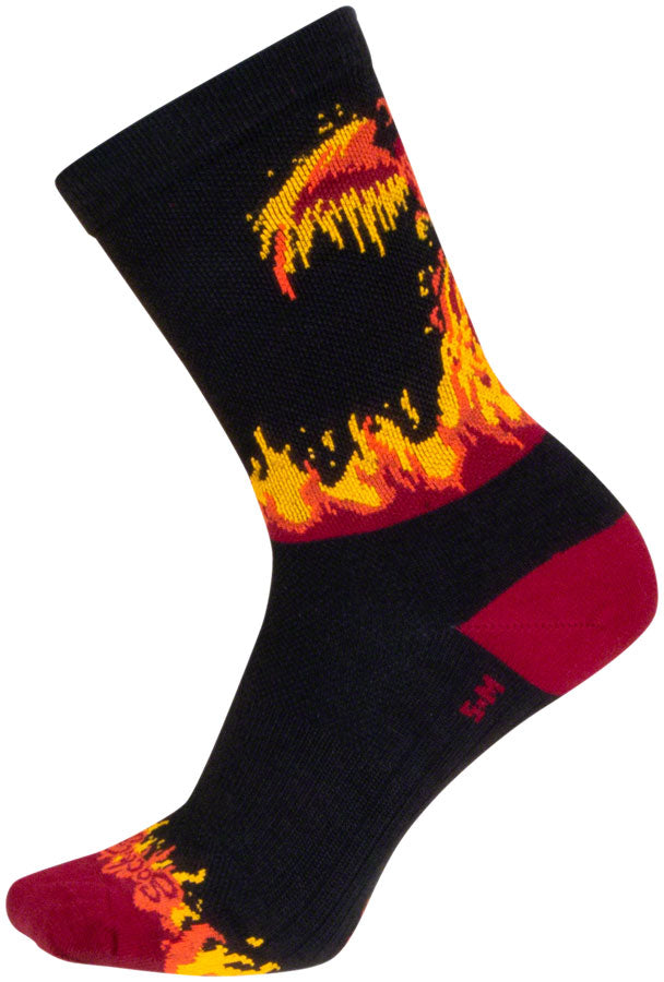 SockGuy Phoenix Crew Sock - 6", Small/Medium