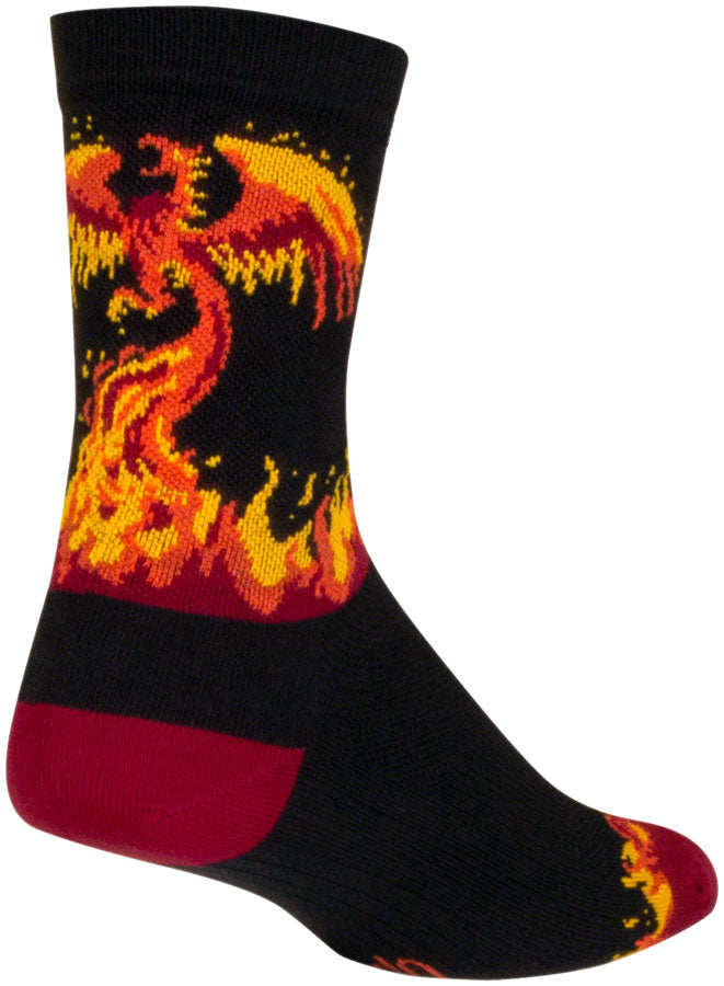 SockGuy Phoenix Crew Sock - 6", Large/X-Large