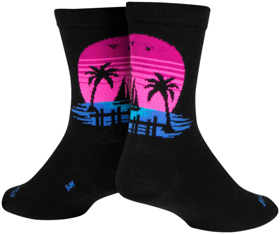 SockGuy Sunset Crew Sock - 6", Large/X-Large
