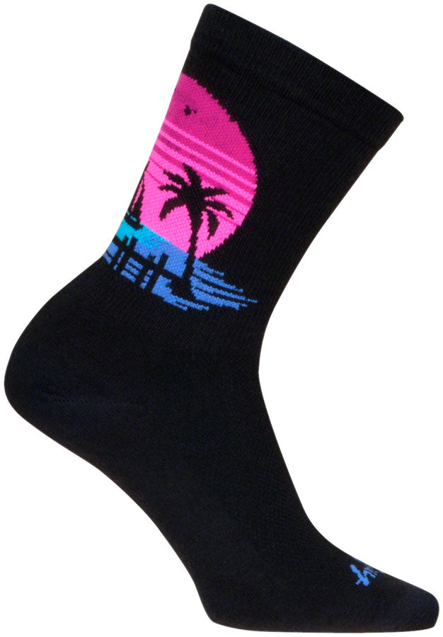SockGuy Sunset Crew Sock - 6", Small/Medium
