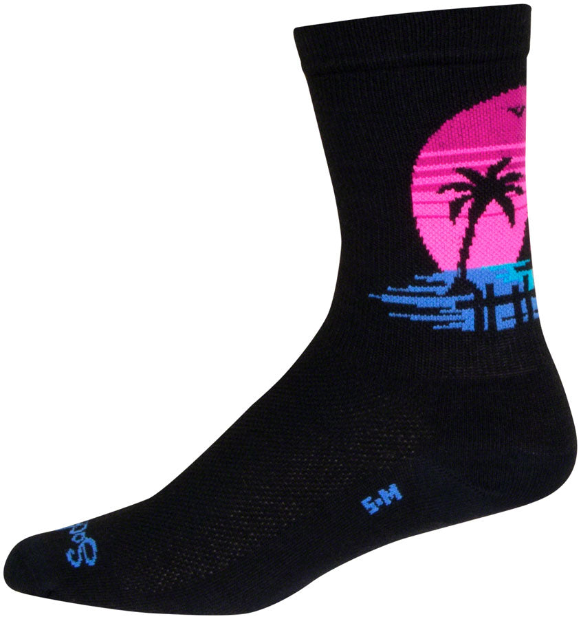 SockGuy Sunset Crew Sock - 6", Small/Medium