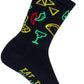 SockGuy Taco Life Crew Sock - 6", Small/Medium