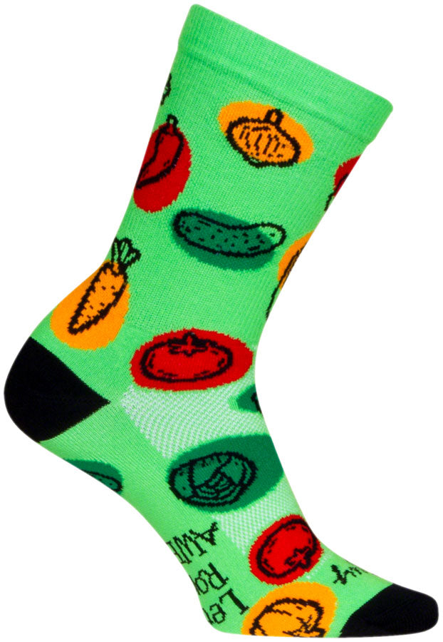 SockGuy Veggie Crew Sock - 6", Small/Medium
