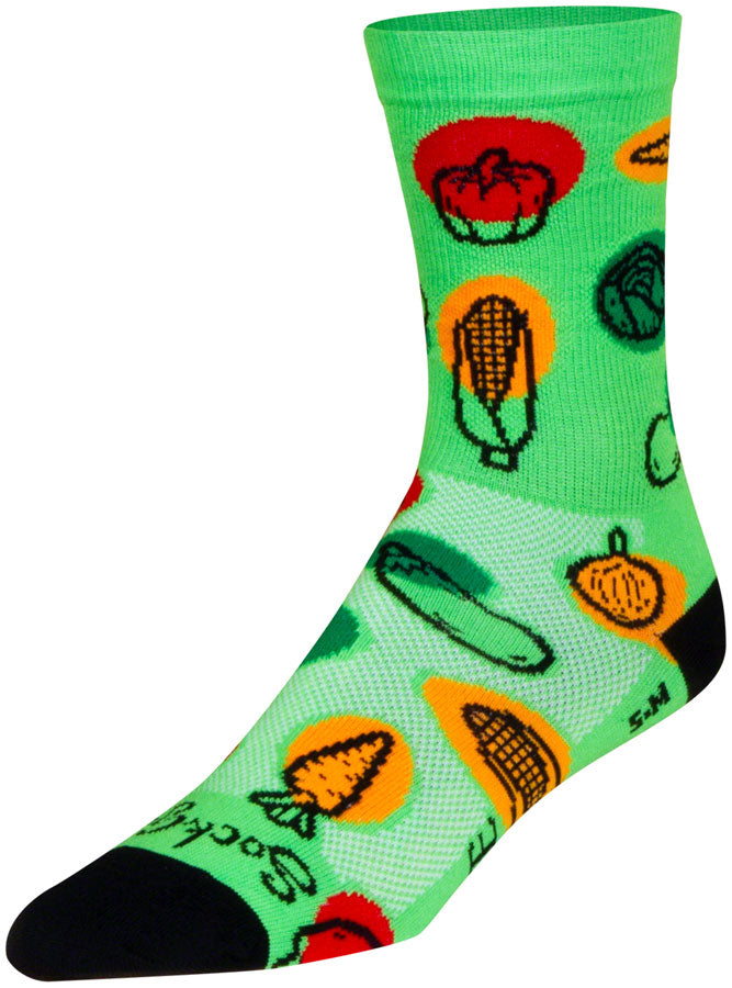 SockGuy Veggie Crew Sock - 6", Small/Medium