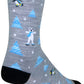 SockGuy Snow Day Wool Sock - 6", Small/Medium