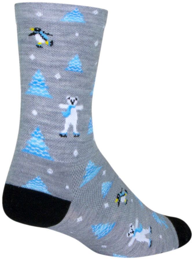 SockGuy Snow Day Wool Sock - 6", Small/Medium