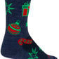 SockGuy Christmas Tme Wool Sock - 6", Large/X-Large