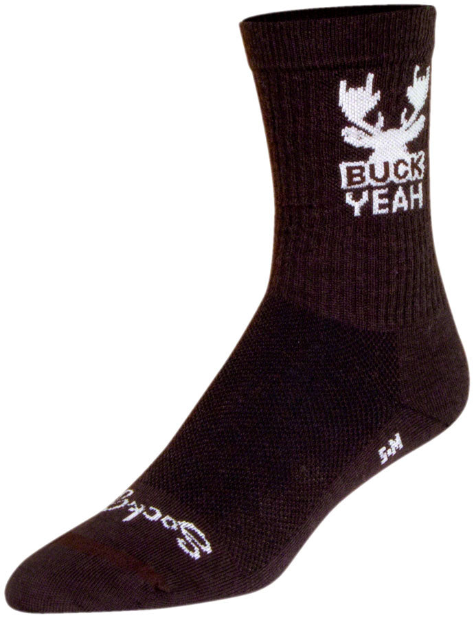 SockGuy Buck Yeah Wool Socks - 6", Small/Medium