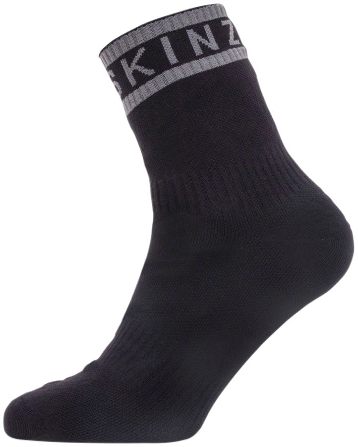 SealSkinz Waterproof Warm Weather Ankle Sock with Hydrostop - X-Large, Black/Gray