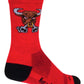 SockGuy Crew Bullish Socks - 6 inch, Red, Small/Medium