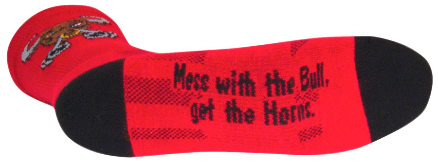 SockGuy Crew Bullish Socks - 6 inch, Red, Small/Medium