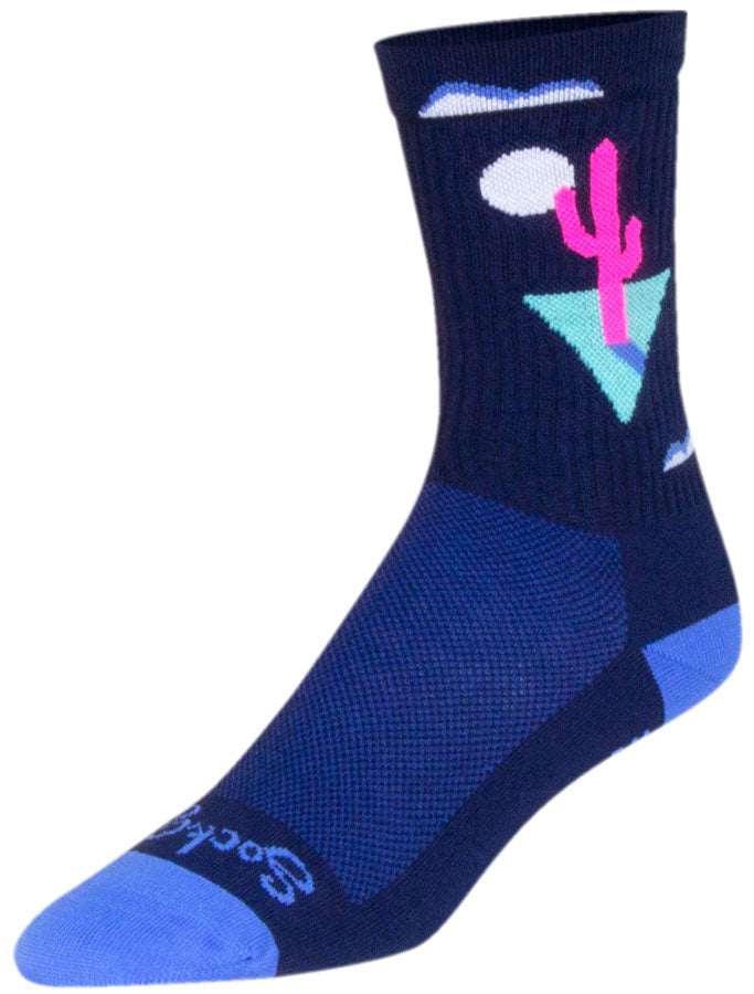 SockGuy Crew Cactal Socks - 6 inch, Blue, Large/X-Large