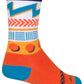 SockGuy Crew Doodle Socks - 6 inch, Orange, Large/X-Large