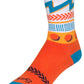 SockGuy Crew Doodle Socks - 6 inch, Orange, Large/X-Large