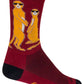 SockGuy Crew Kool Kats Socks - 6 inch, Burgundy, Small/Medium