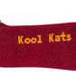 SockGuy Crew Kool Kats Socks - 6 inch, Burgundy, Small/Medium